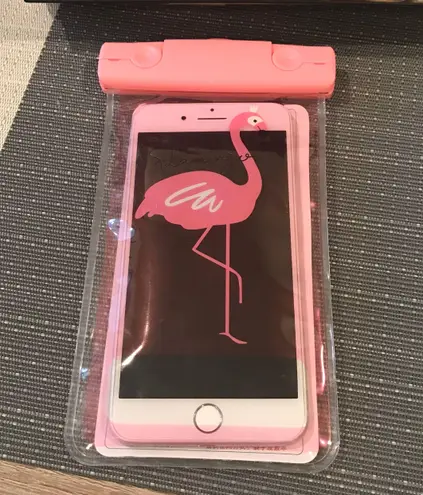 Pink waterproof phone case