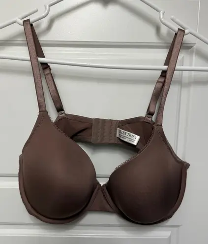 Ellen Tracy Women's Brown Bra 38D Padding Underwire Smooth Silhouette