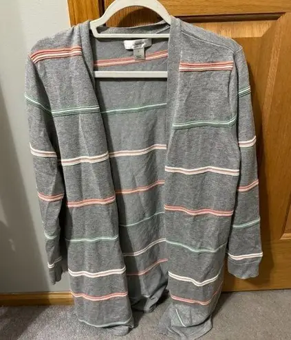 cj banks Grey stripe cardigan