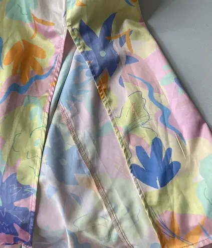 Chi Chi London CHI CHI Cami Strap Midi Slip Dress Sz 10 Pastel Floral Festival Satin Fairy