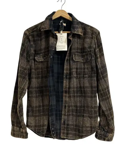 Urban Renewal Black and Brown Plaid Shirt