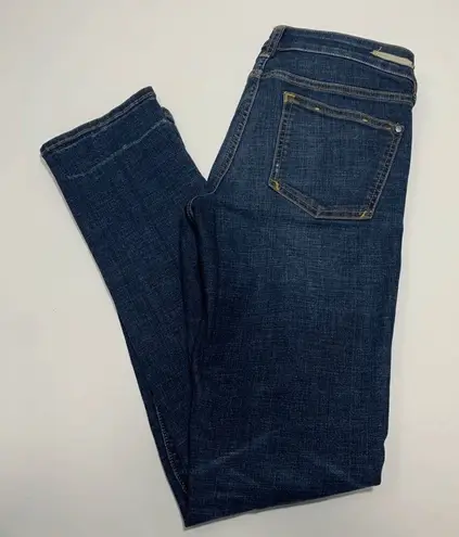 Pilcro and the Letterpress Womens Denim Jeans Skinny Dark Blue Wash Size 28