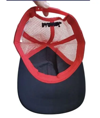 Bacardi Hat Bat Logo Snapback Mesh Trucker Cap Baseball Red Black Adult OSFM