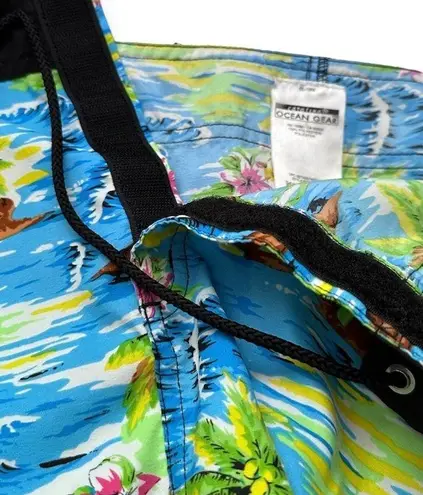 Ocean Gear Hawaiian Floral Tropical Cover Up Swimsuit Skirt Size S