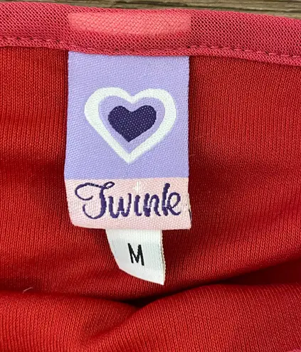 Twink Wrap Ruffle Detail Flowy Skirt Pink Size Medium