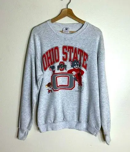 Delta Vintage  Ohio state 90s Tom and Jerry pullover crew neck sweatshirt XL