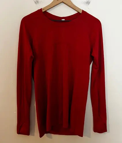 Lululemon - New Year Swiftly Tech Long Sleeve Shirt 2.0 Dark Red Running Gym