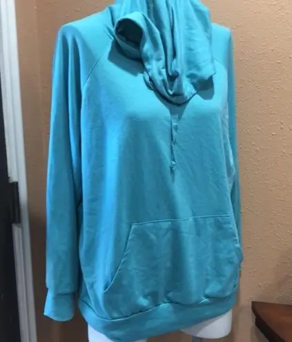 Joe Boxer  light teal hooded sweatshirt