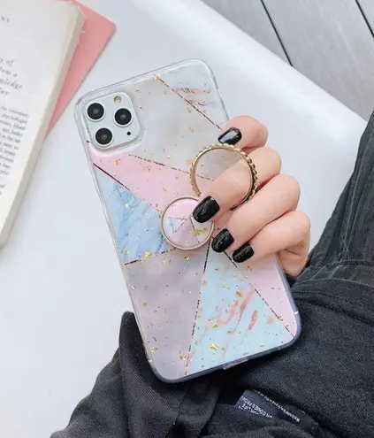 iPhone XR glitter case with hand holder
