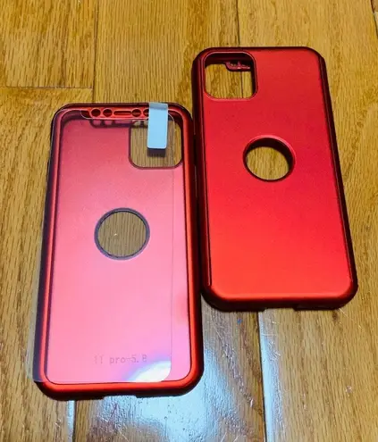 iPhone 11 Pro Max Fashion 360 Shockproof Case Red