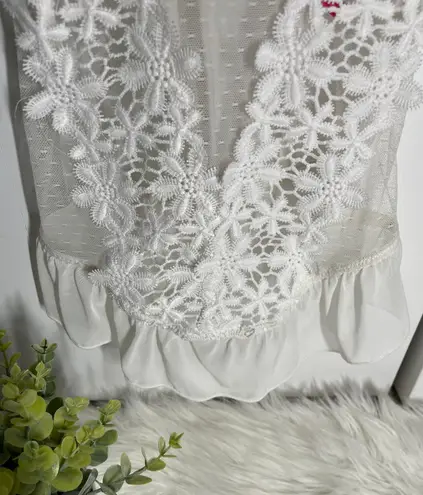 Angelic White Fairy Core Lace Corset Size S