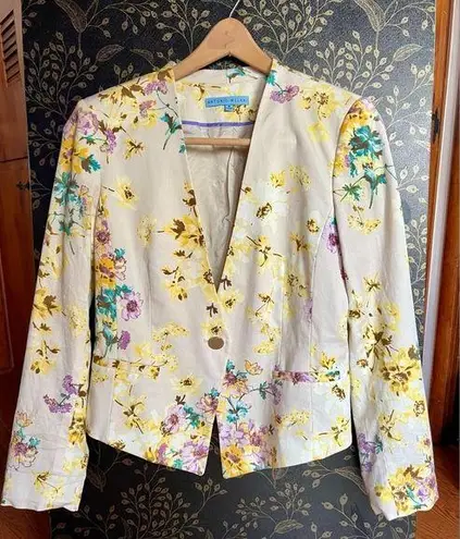 Antonio Melani  Floral Yellow Blazer Size 6