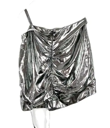 Mistress Rocks NWT  Next Up Metallic Silver Mini Skirt Size XS NEW