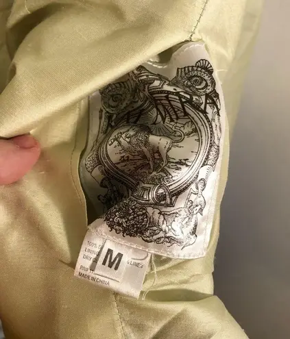 Kai Mira Reversible Silk Mandarin Jacket Green Blue Size M