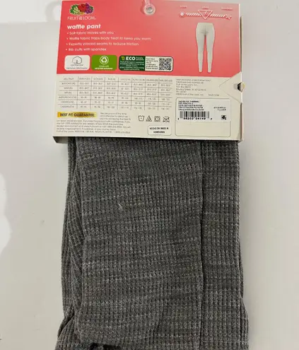 Fruit of the Loom Size XS 0-2  Grey Thermal Waffle Leggings