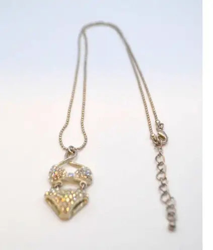 Swavorski Crystal Encrusted Bikini 2 Piece Swimsuit Necklace / Pendant