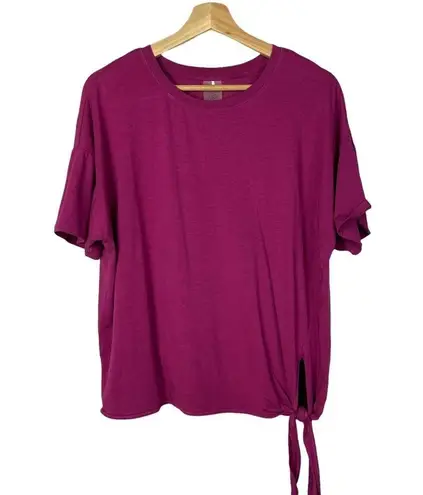 Calia Hot Pink Pomegranate Punch Side Tie Short Sleeve T