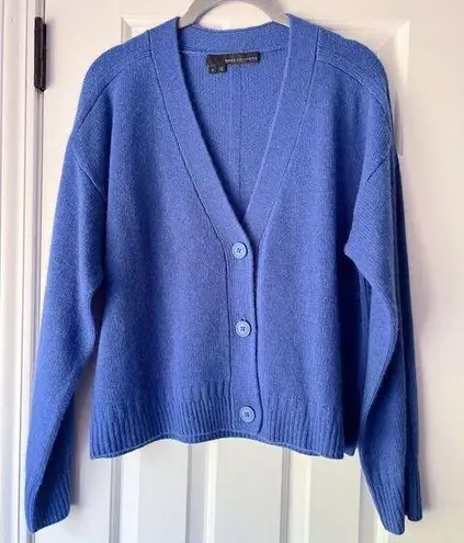 360 Cashmere NEW  Robyn Cardigan in Royal Blue Wool Cashmere Blend Small