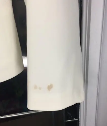 OVI Women Crepe Draped Open Front Collared Jacket Blazer White Size L