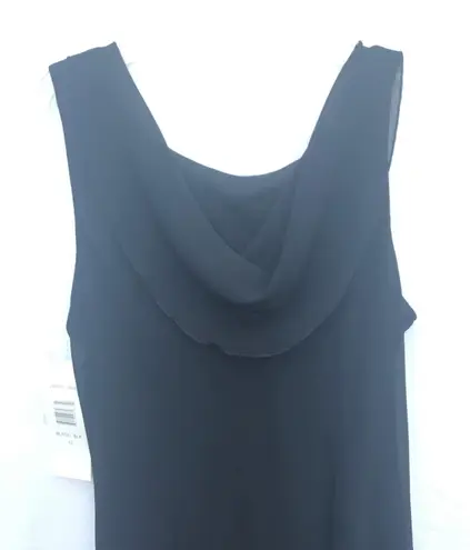 Robbie Bee NWT 12 Little Black Dress Women's Embroidered Floral Elegant Evening