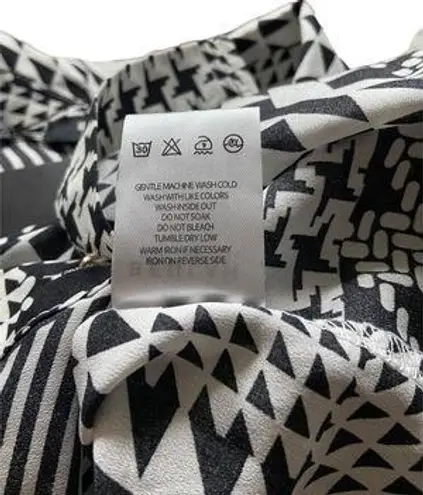 Beulah Mixed Print Button Down Blouse Black Size S NWT Minimalist Classic