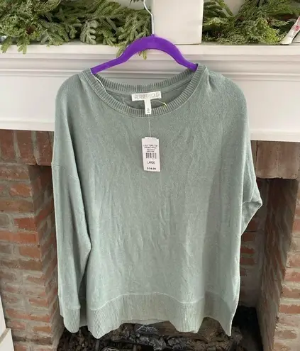 Planet Gold NWT  Crewneck Sage Soft Sweater size large brand new