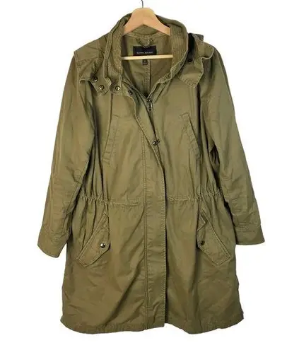 Banana Republic  Olive Green Cinched Waist Relaxed Fit Parka Jacket M