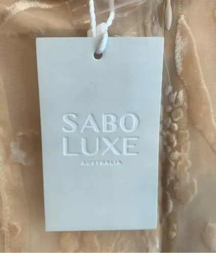 Sabo Skirt NWT Sabo Luxe Tan Sahana Drape Dress