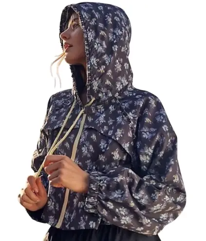 FREE PEOPLE FP MOVEMENT Break My Heart Hooded Jacket Sz L New w/o Tag MSRP $128 Blue Size L