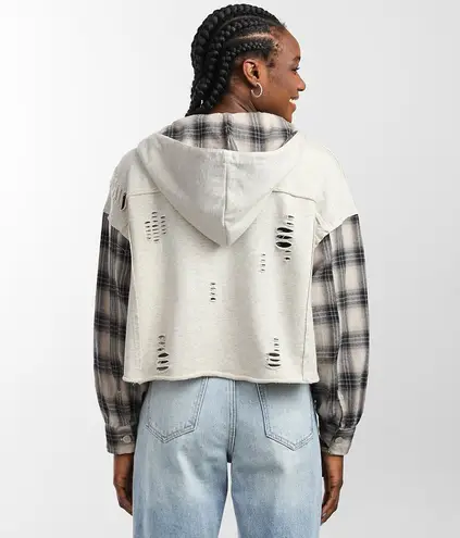 Dance & Marvel Pieced Knit Hooded Jacket