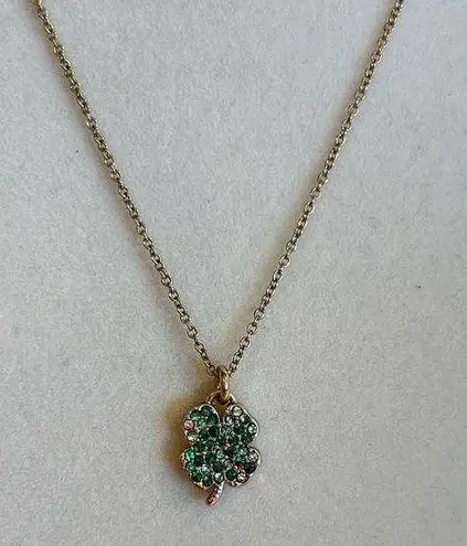 NWOT J.Crew Factory Green Clover Pendent Necklace