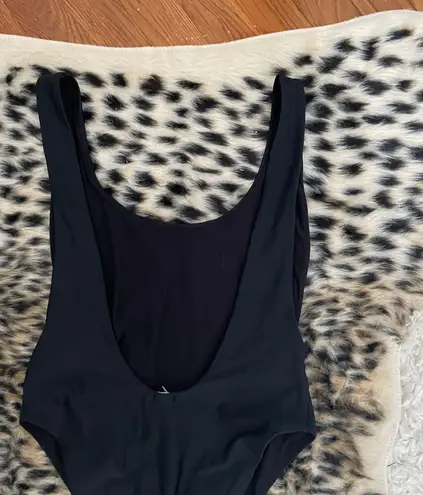 Aerie Black Low Back Cheeky One Piece Swimsuit