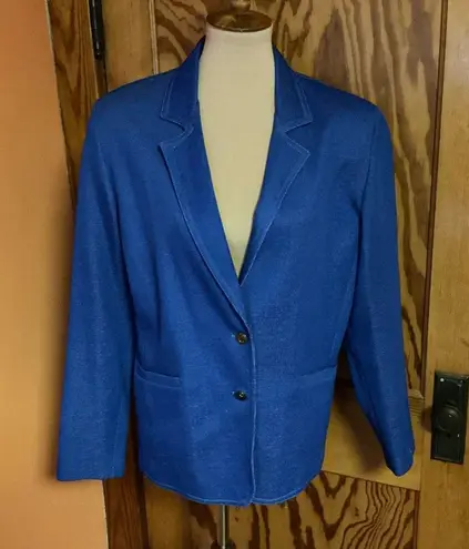 Vintage 70s polyester denim vibes blazer Blue Size L