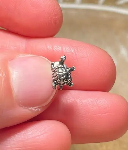 Sterling Silver Mini Turtle 925 Single Stud Earring