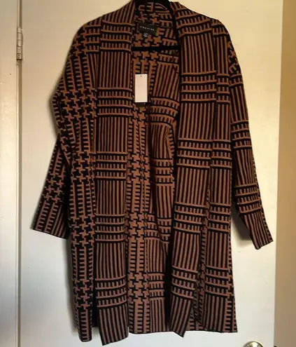 Premise NWT Cardigan Sweater Viscose Blend Large Brown/Black Size Large