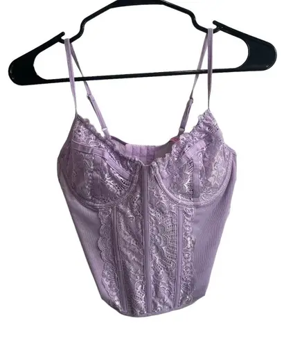 Francesca's Purple lace crop top