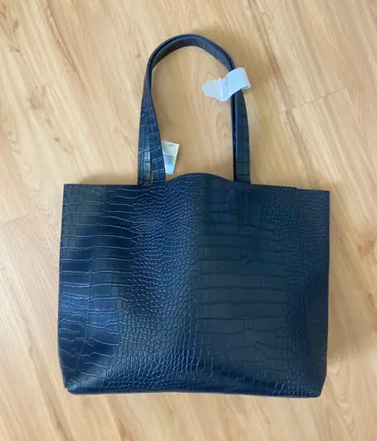 Bloomingdales crocodile embossed faux leather tote bag,gift Shopping Bag