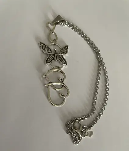 infinity Butterfly Hearts Charm Necklace