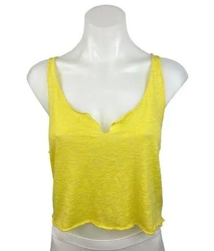 Project Social T Loves Urban Outfitters Yellow Scoop Neck Boxy Tank Top Size S