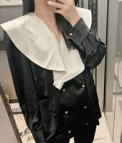 Ba&sh Elegant Black and White Women's Jacket