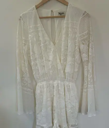 Show Me Your Mumu  White Lace Romper sz small