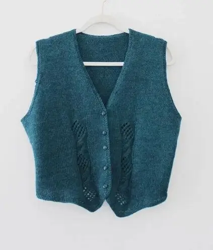Handmade Wool Knit Sweater Vest