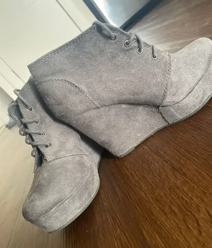 Soda  Suede Wedge Heels