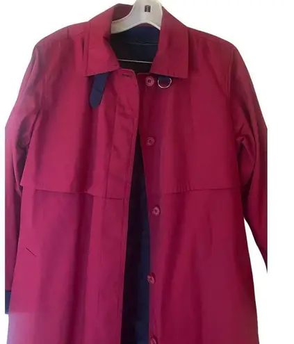 London Fog Vtg 70s/80s USA  Warm Removable Liner Red Trench Coat Jacket 10 M