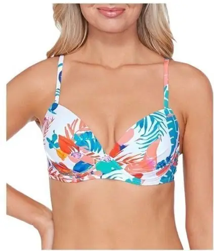Raisin's Juniors' Printed Moonshadow Underwire Bikini Top - Riviera Maya Multi L
