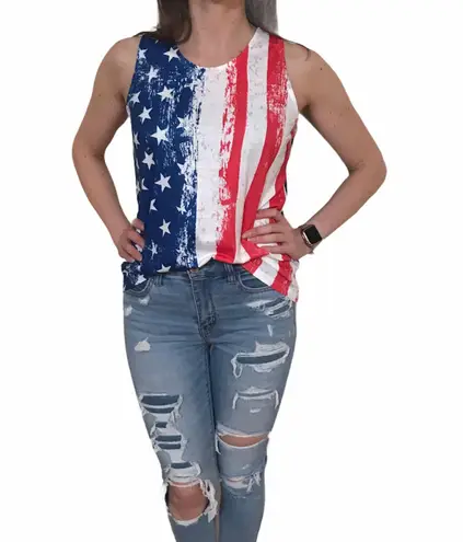 NEW American Flag Patriotic Tank Top. Multiple Size L