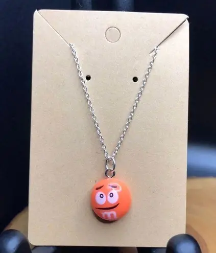Handmade Orange M&M Necklace