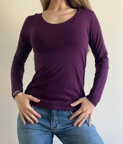 32 Degrees Heat Purple Stretch Long Sleeve Size Med