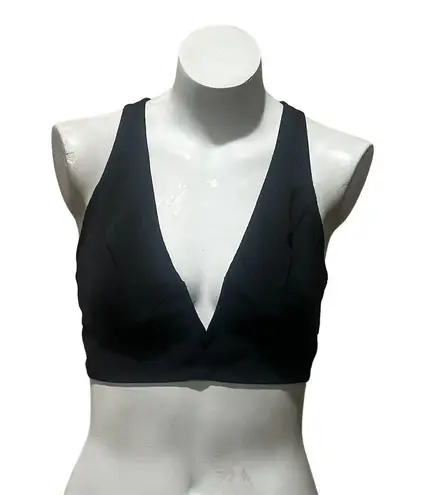 Rumor Black Racerback Bralette with Zipper Size L Women's Soft Breathable Fabric Size L