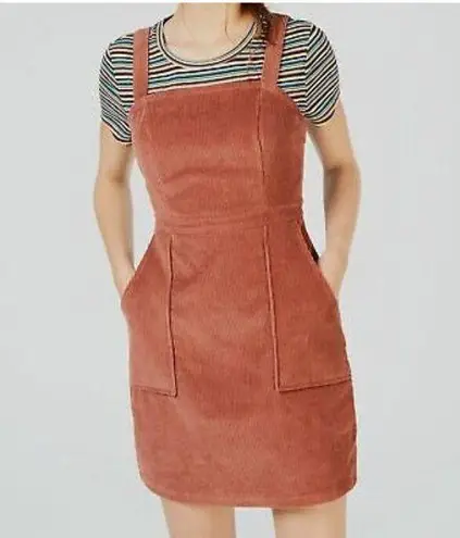 COMMON STITCH Rustic Brown Corduroy Mini Dress NEW XXS